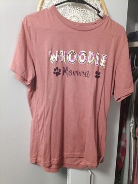 Source Unknown Rust Pink "Whoodle Momma" Short Sleeve Tee